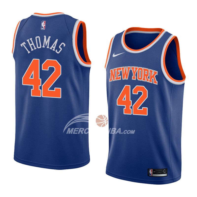 Maglia New York Knicks Lance Thomas Icon 2018 Blu